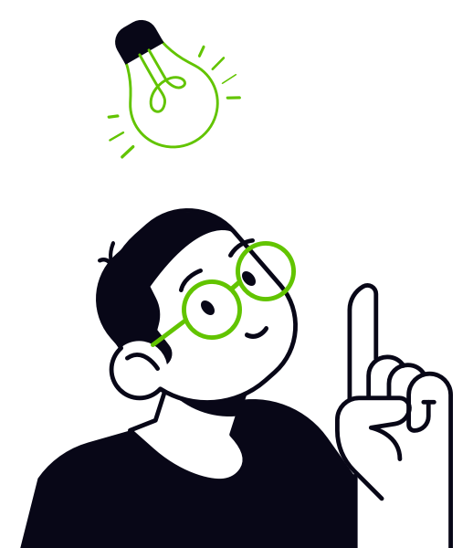 Image of person with an idea