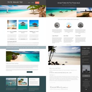 Four email layouts created by AI