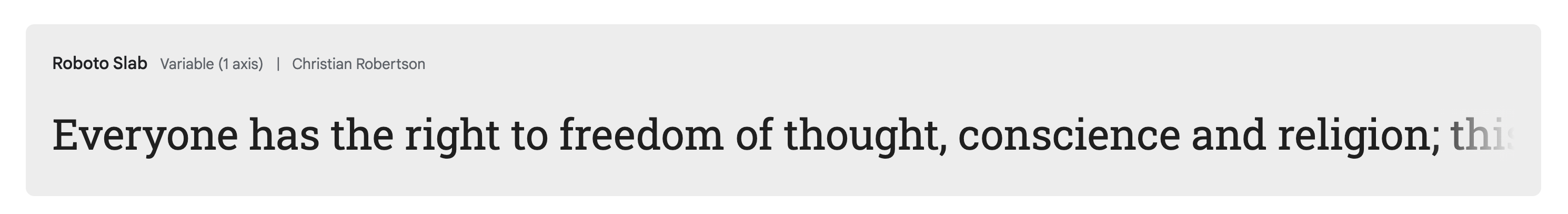 Roboto Slab as seen on Google Fonts
