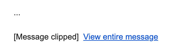 Example of truncation message in Gmail