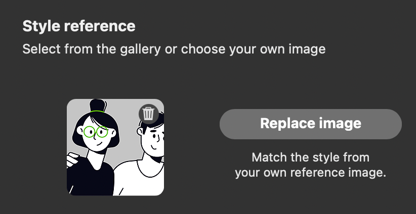 Photoshop image generation style reference