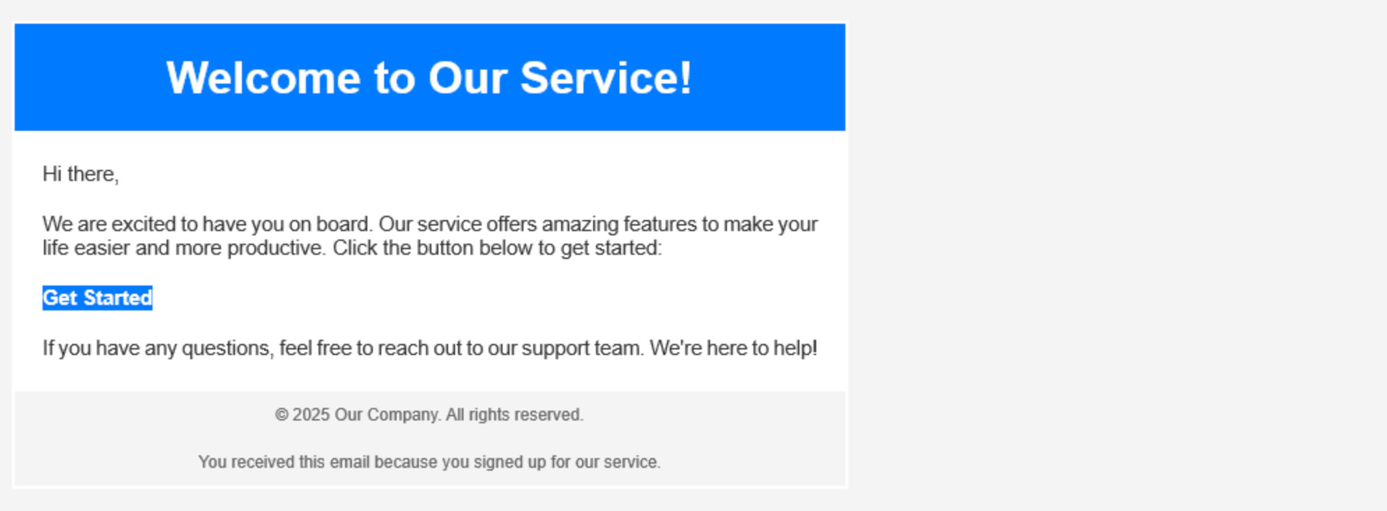 Screenshot of email as it appears in Outlook 2021
