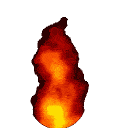 90s-style animated GIF of a burning flame