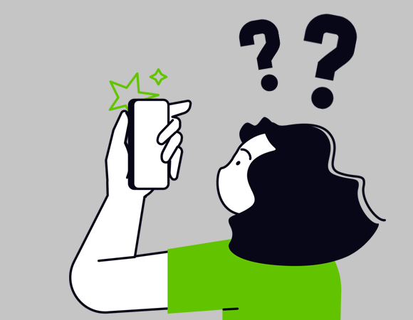 Illustration of a woman lost in social media
